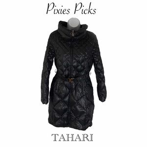 Tahari long down puffer coat. Size Medium